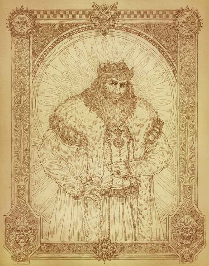 Kai Series Sepia Portrait - King Ulnar the V of Sommerland