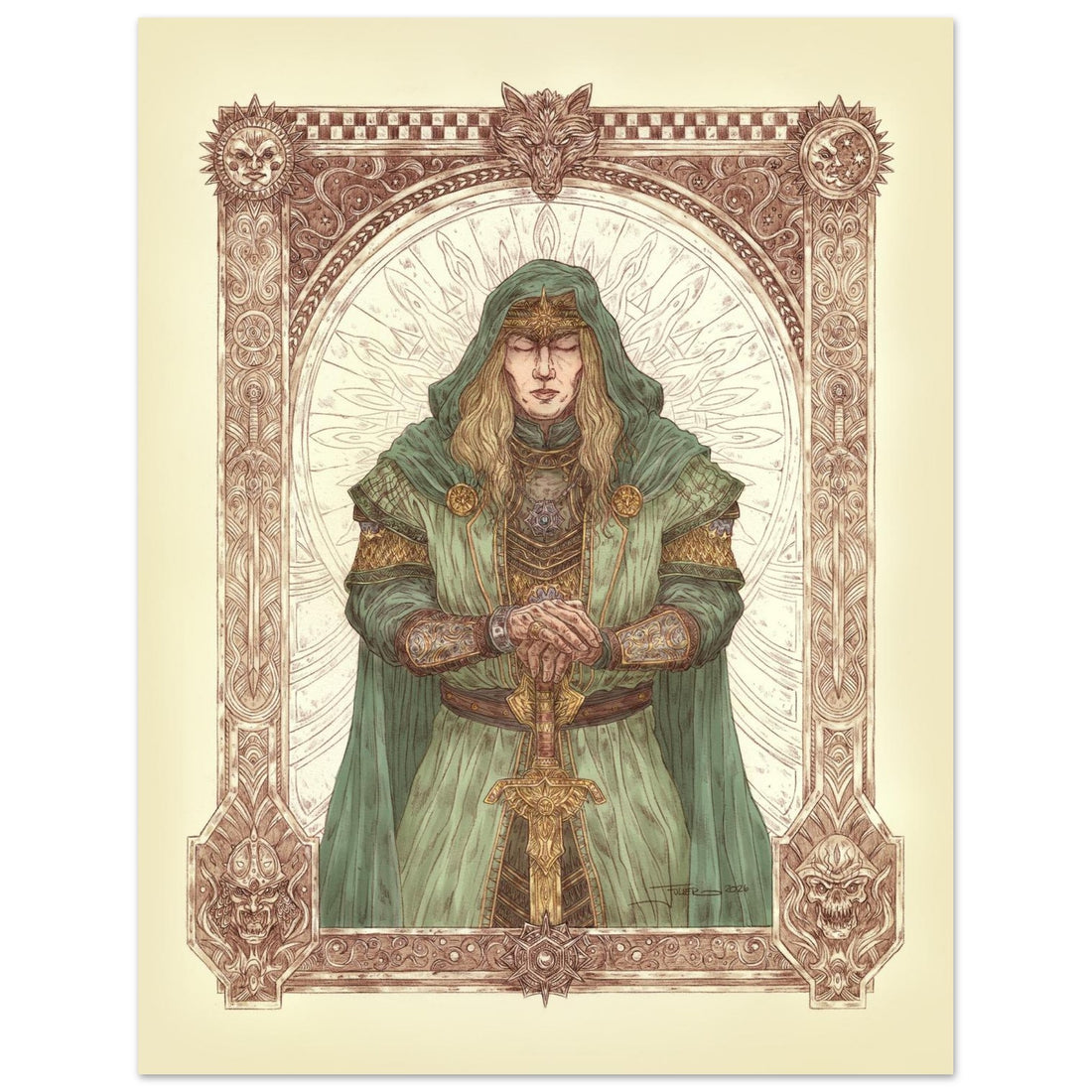 J. E. Fuller Lone Wolf Grand Master Fine Art Poster