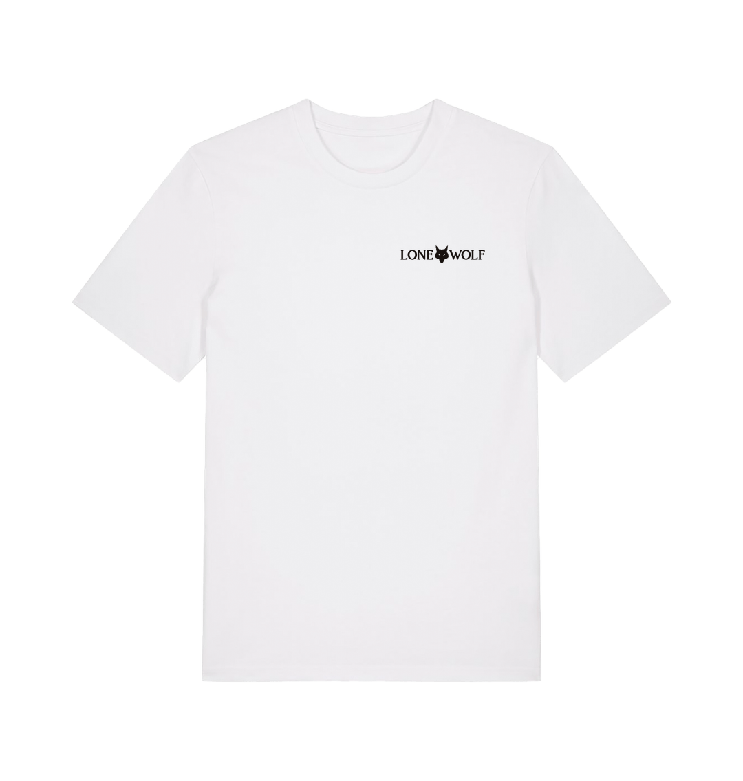 White Lone Wolf Logo - White T Shirt