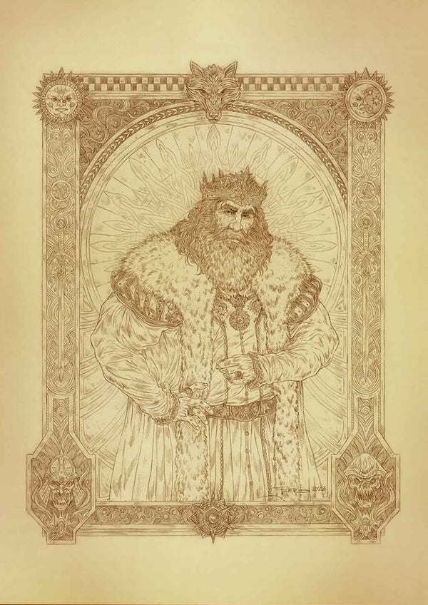 Kai Series Sepia Portrait - King Ulnar the V of Sommerland