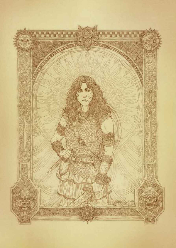 Viveka — Sepia portrait by J. E. Fuller