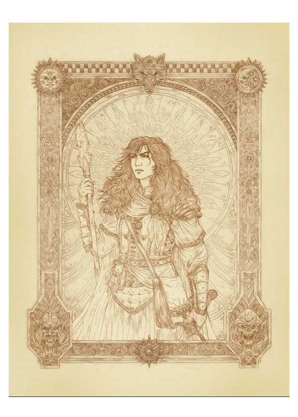 Autumn Snow — Sepia portrait by J. E. Fuller