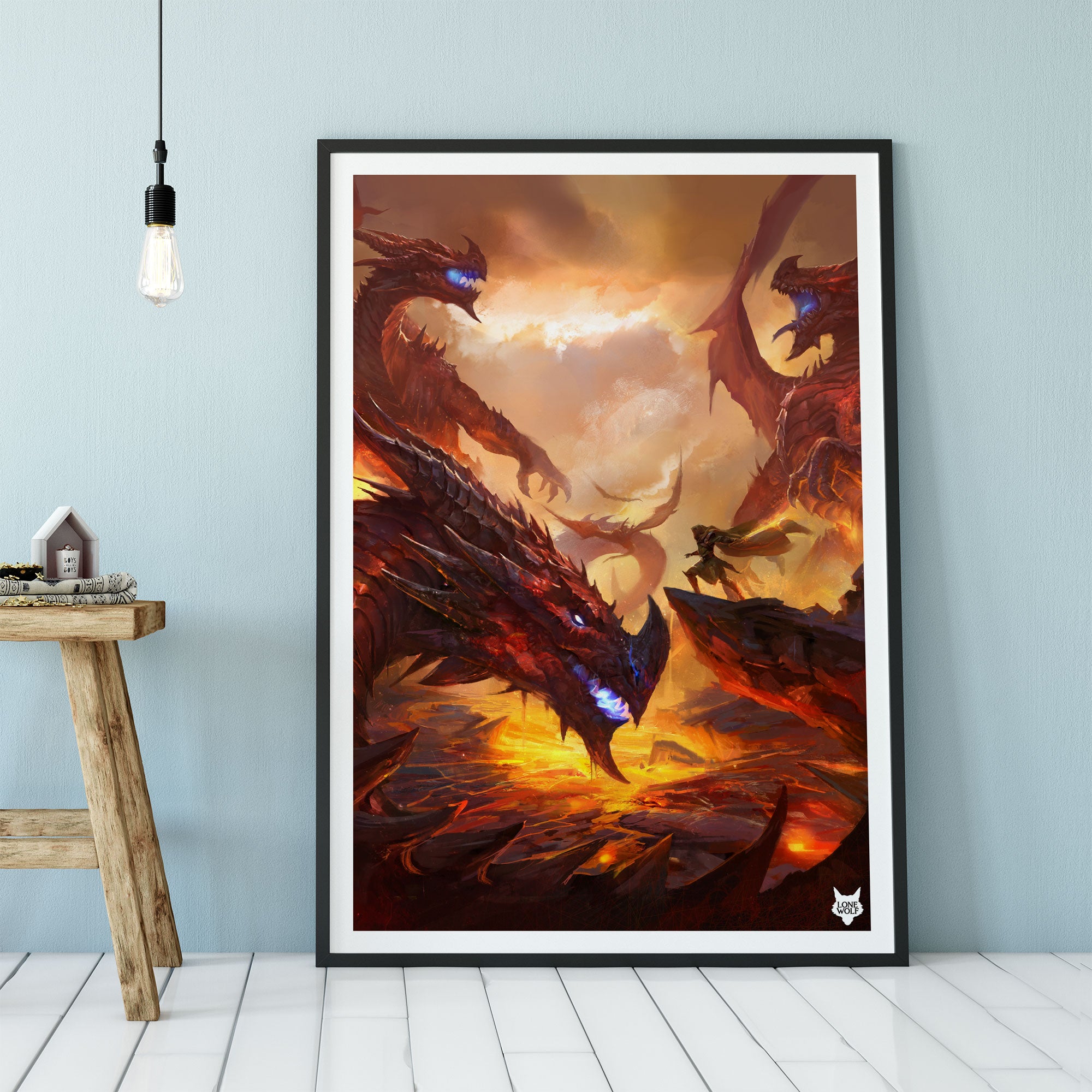 Dawn Of The Dragons Framed Fine Art Print